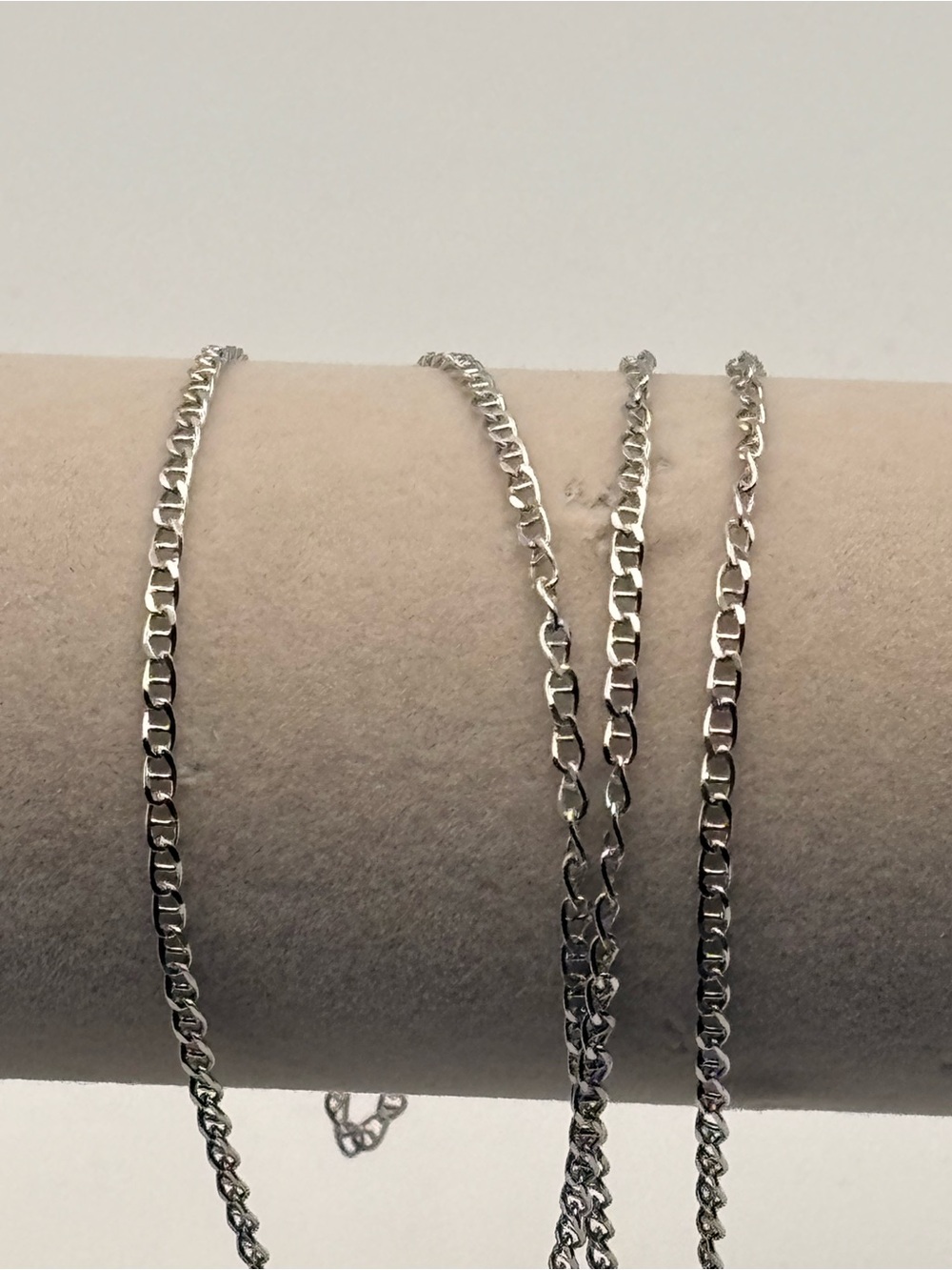 Italy 925 Sterling Silver Mariner Anchor Link Chain Necklace 28” 7g